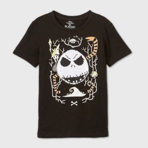 Nightmare Before Christmas Disney Jack Skellington Sequin Youth Kids Tshirt XS